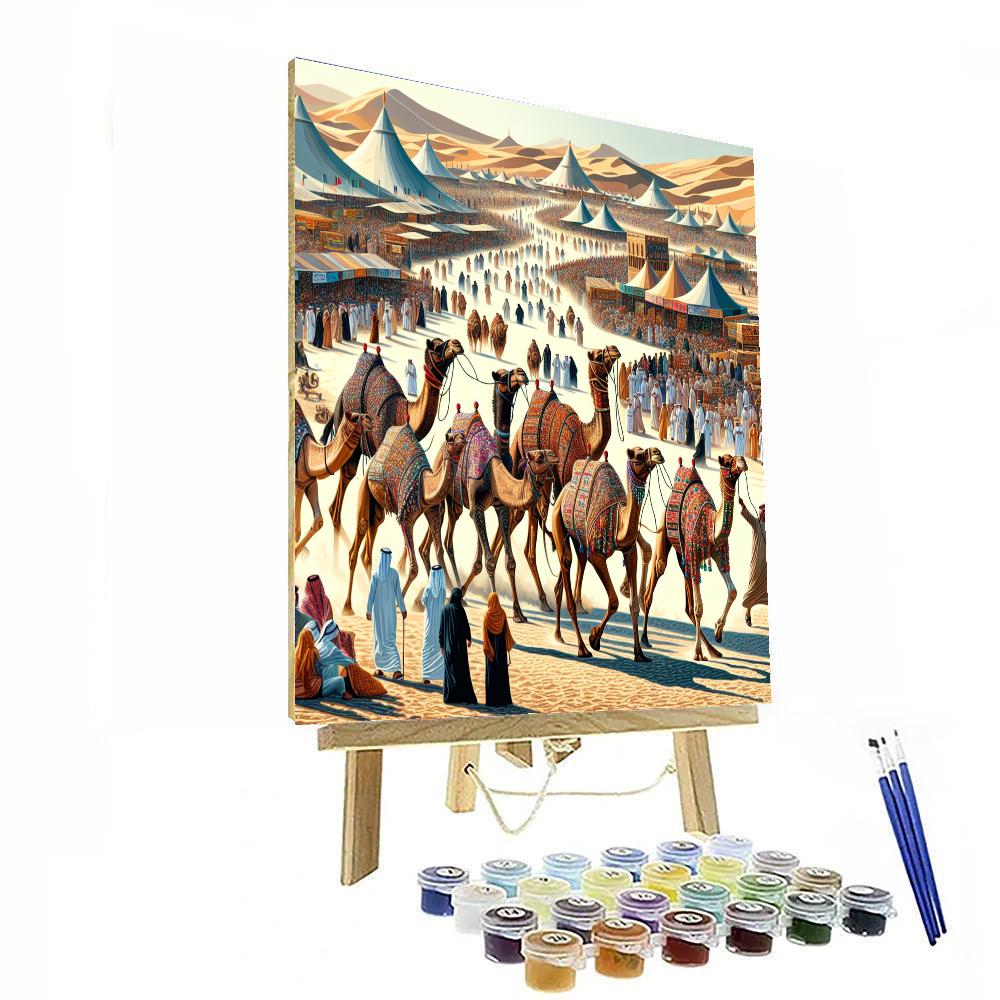 Al Ain Camel Festival - Uae Painting By Numbers Kit