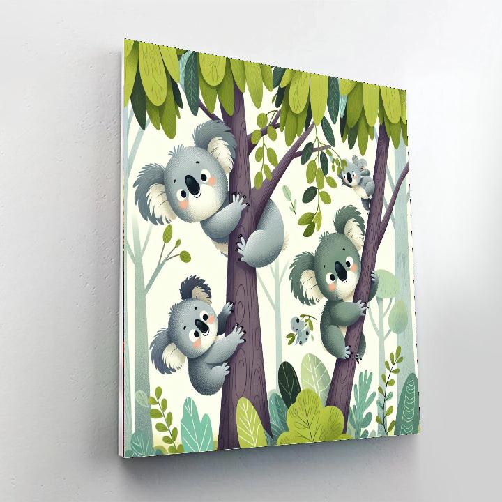 Kooky Koala Climb Number Painting