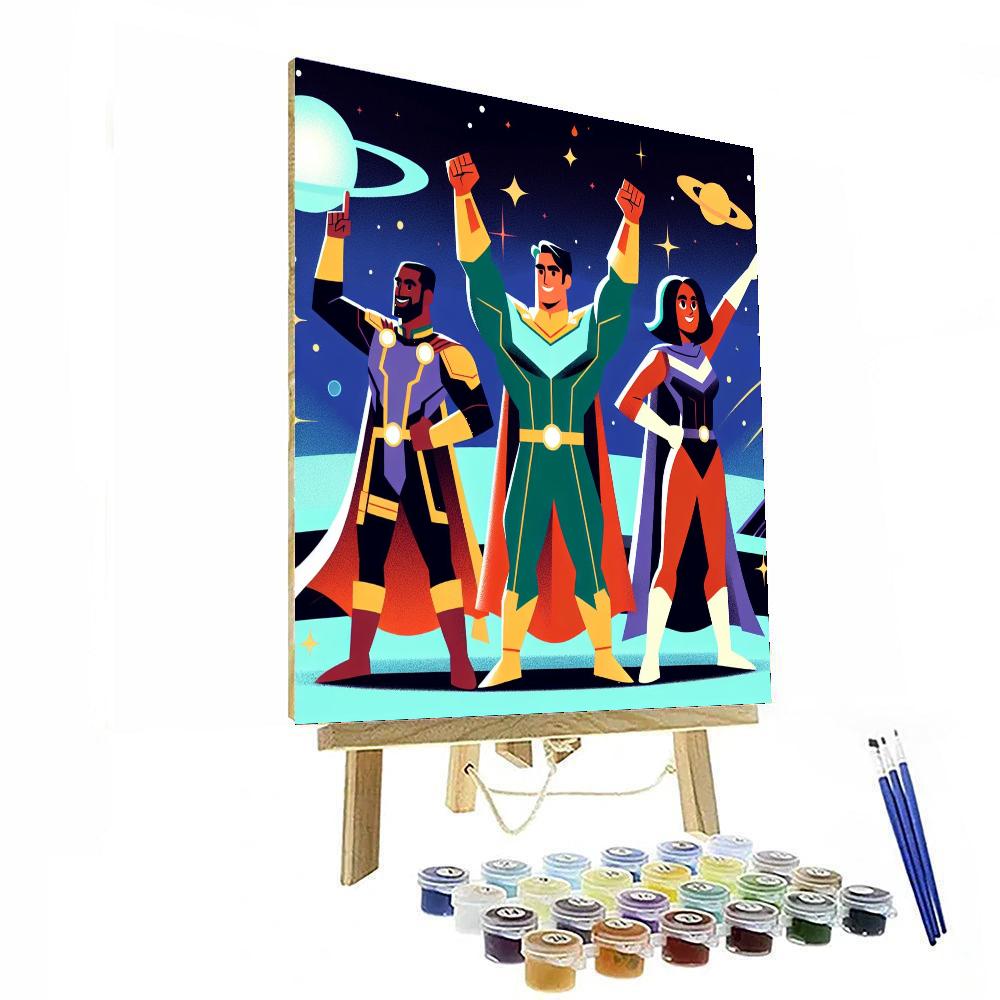 Galactic Guardians Gala Painting By Numbers Kit