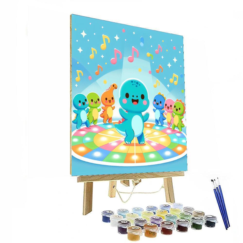 Dino Disco Party DIY Paint By Numbers