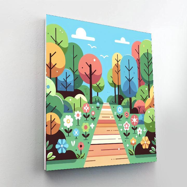Enchanted Woodland Paths Paint By Color