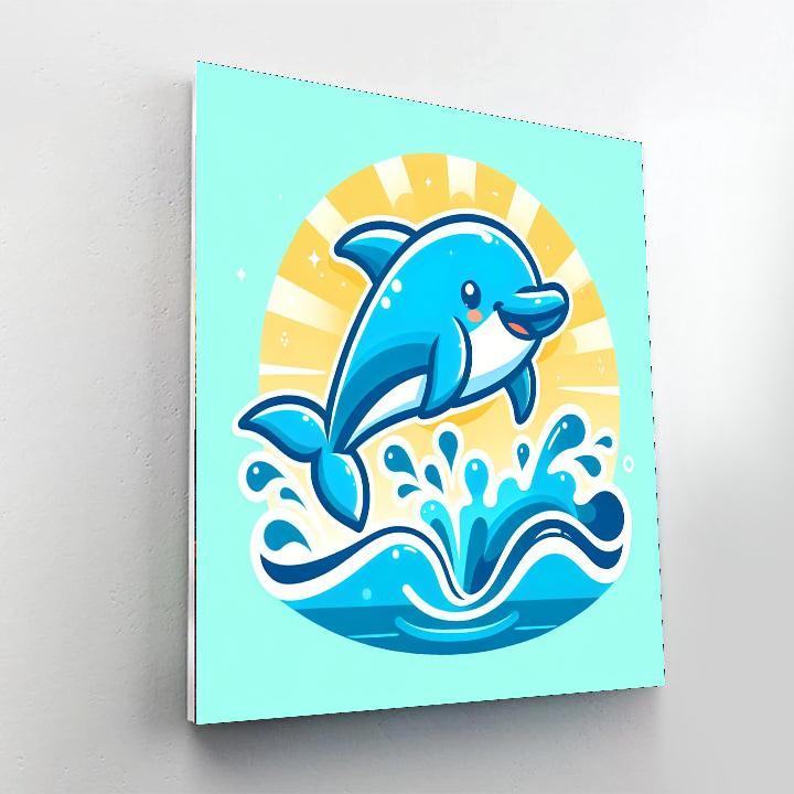Cute Dolphin Paint By Numbers Kits