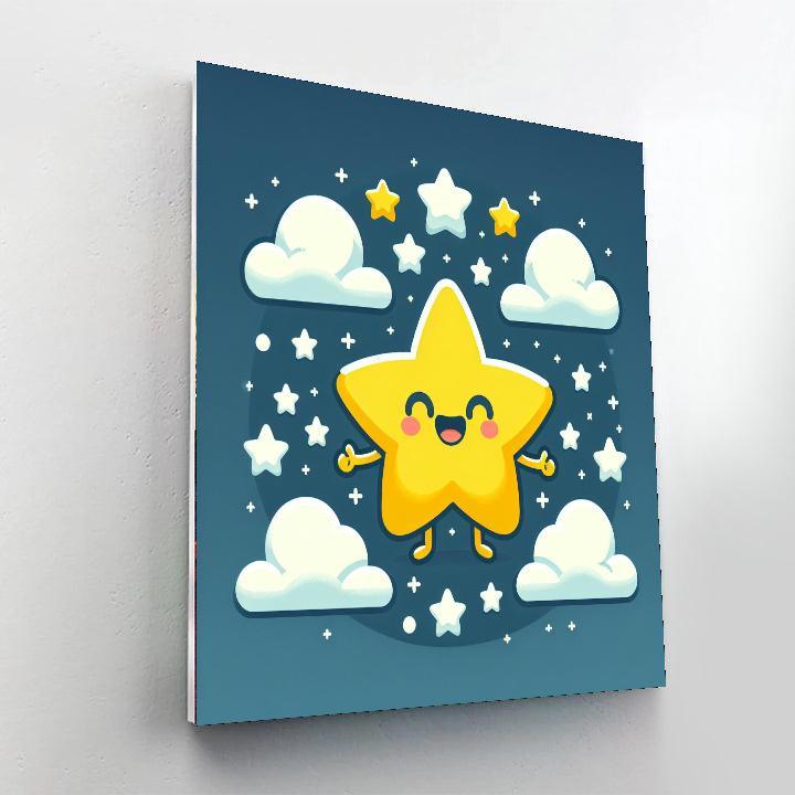 Playful Star Painting By Numbers Kit