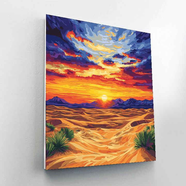 Georgia O'Keeffe Inspired Dreamy Desert Landscape  Paint By Numbers Art