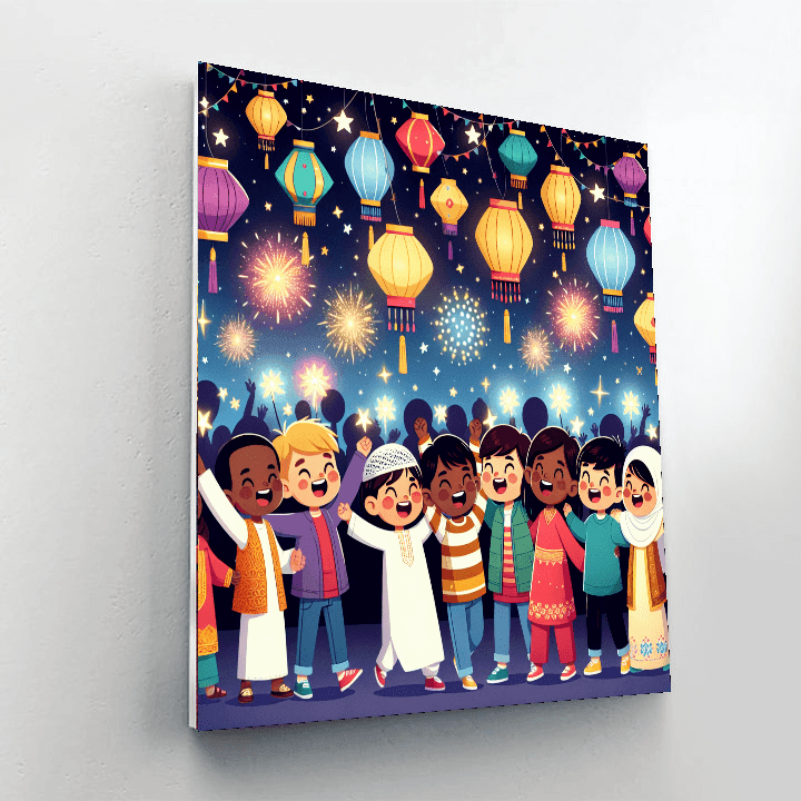 Joyful Festival Of Lights Painting Number Kit