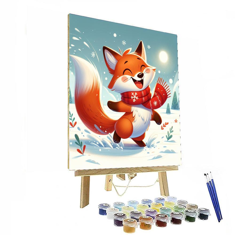 Merry Winter Fox Paint By Color