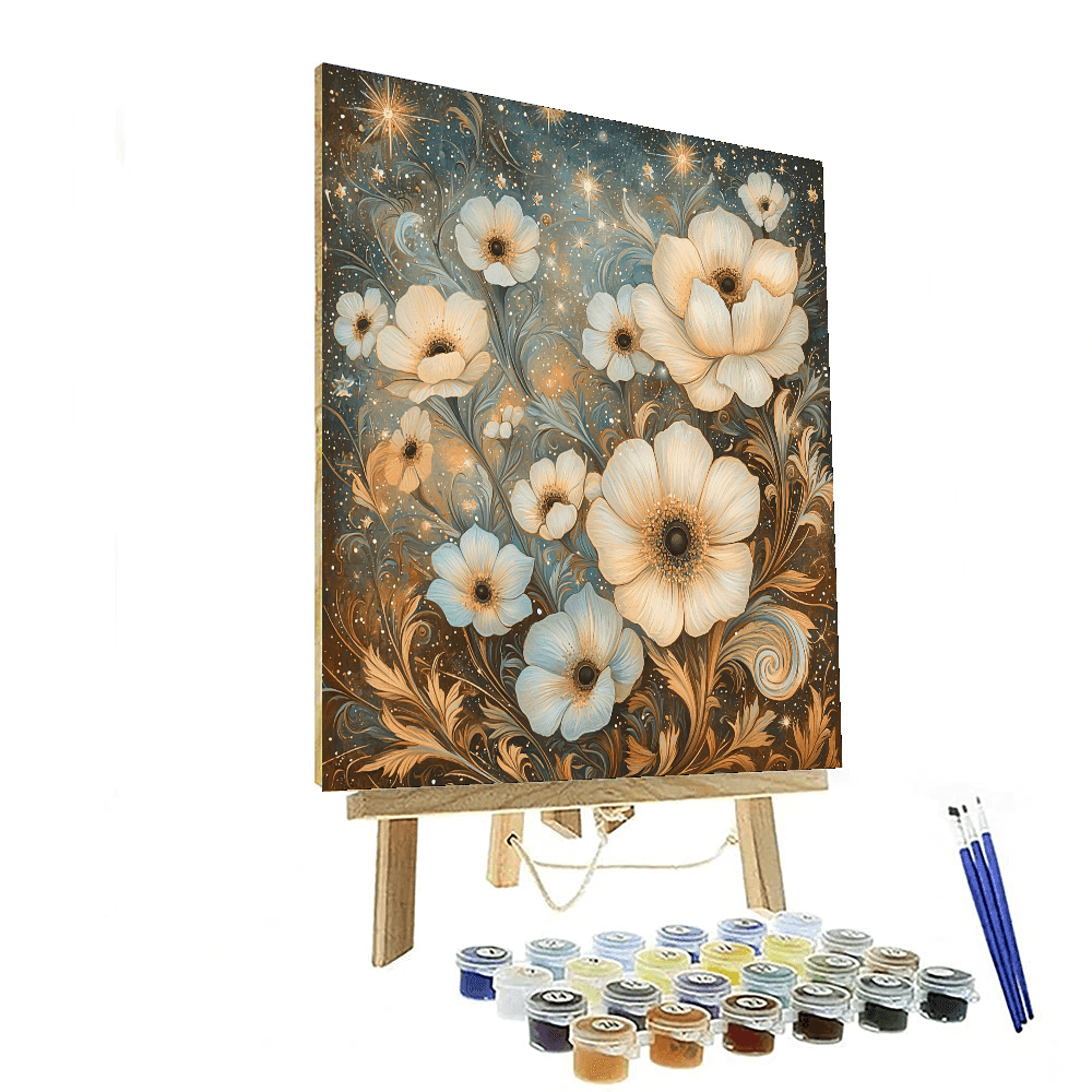 Klimt Inspired Celestial Blooms - DIY Painting By Numbers Kit