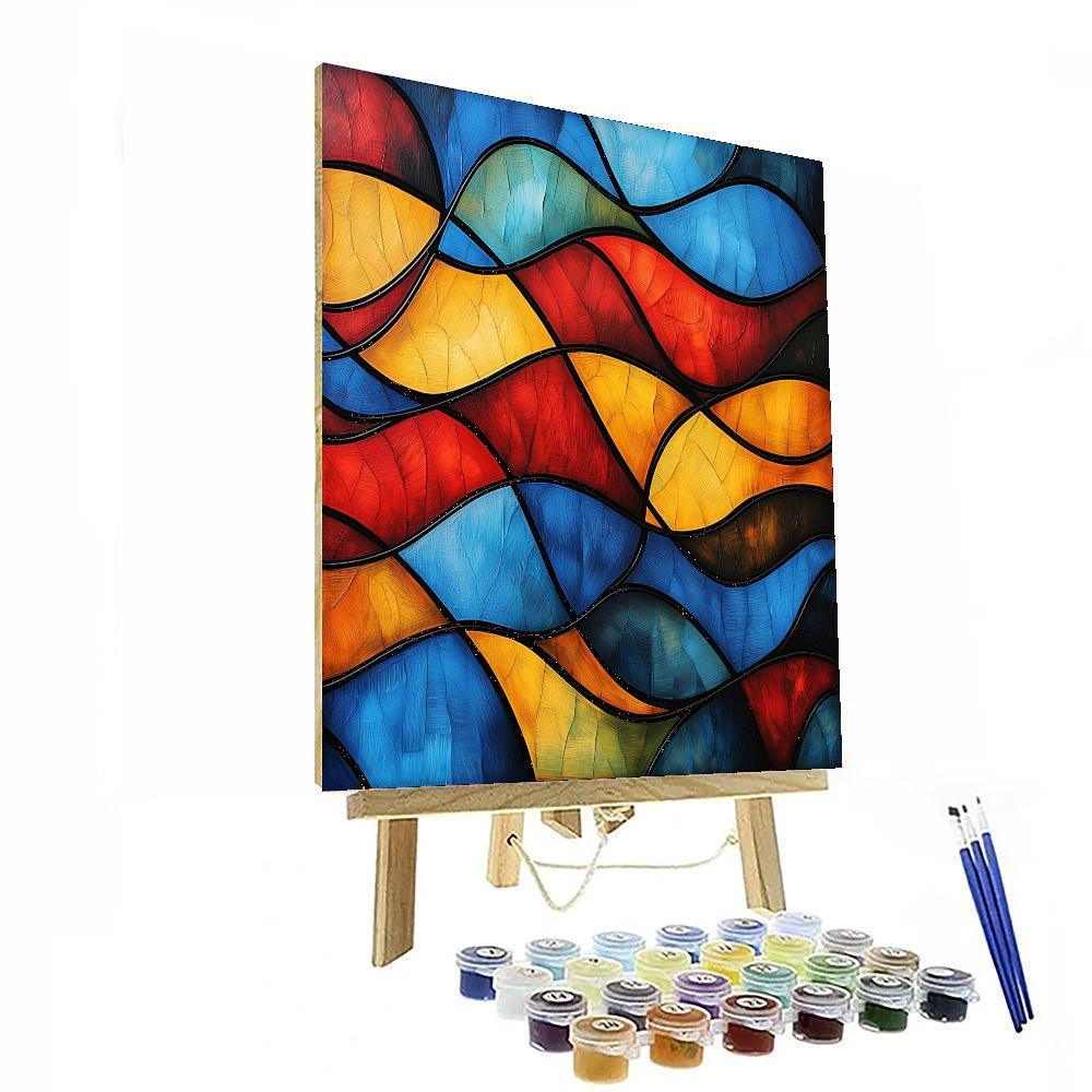 Paul Klee Inspired Rhythmic Resonance  Numbered Painting Kits