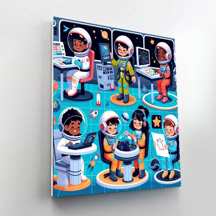 Astronauts In Training Number Painting