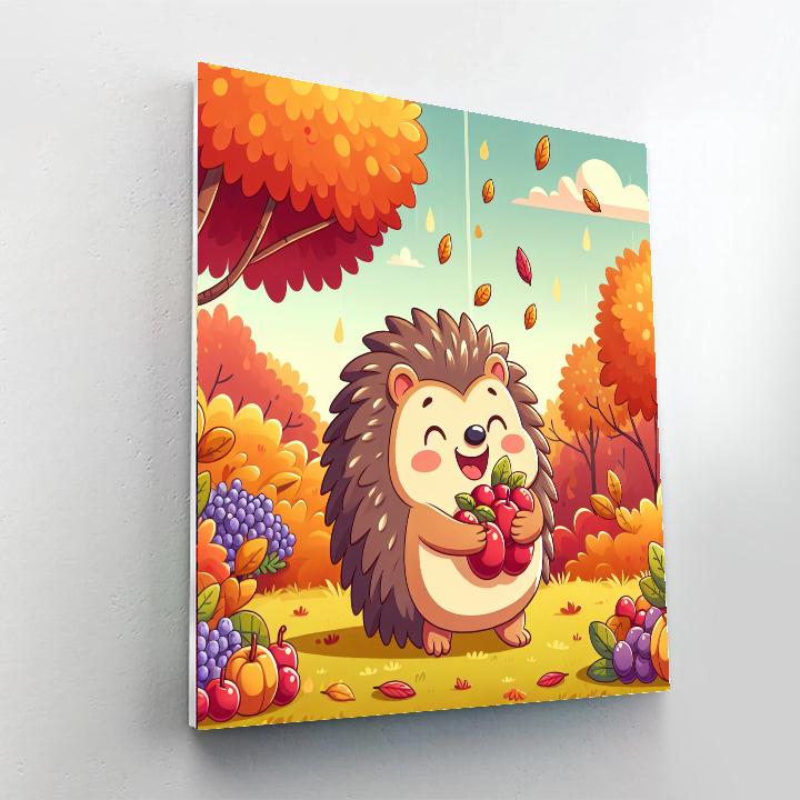 Happy Hedgehog's Autumn Harvest Paint By Numbers Kits