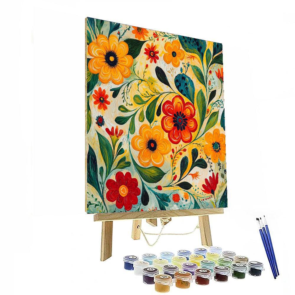 Frida Kahlo Inspired Whispers Of Tradition  Numbered Painting Kits
