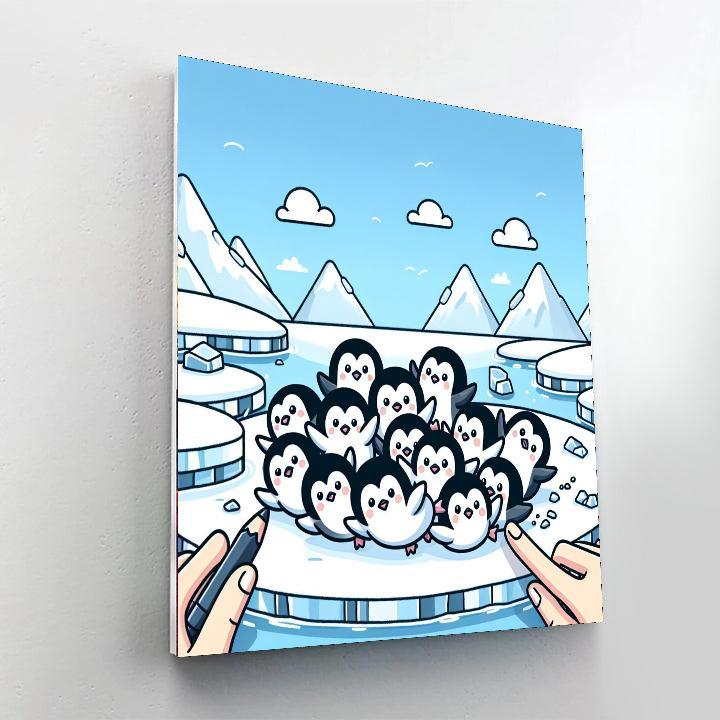Penguin Ice Adventure Paint By Number