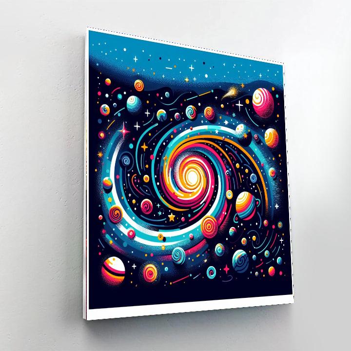 Gleaming Galaxy Paint By Numbers Art