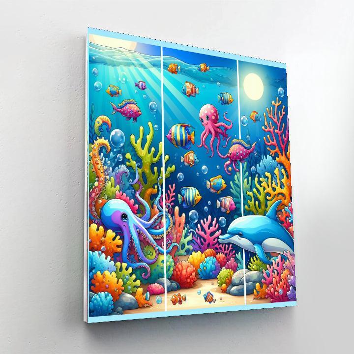 Bubbly Sea Creatures Painting By Numbers Kit