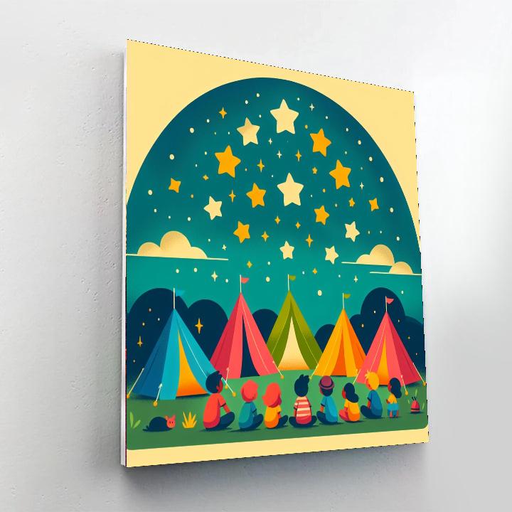 Starry Sleepover Paint By Numbers Art