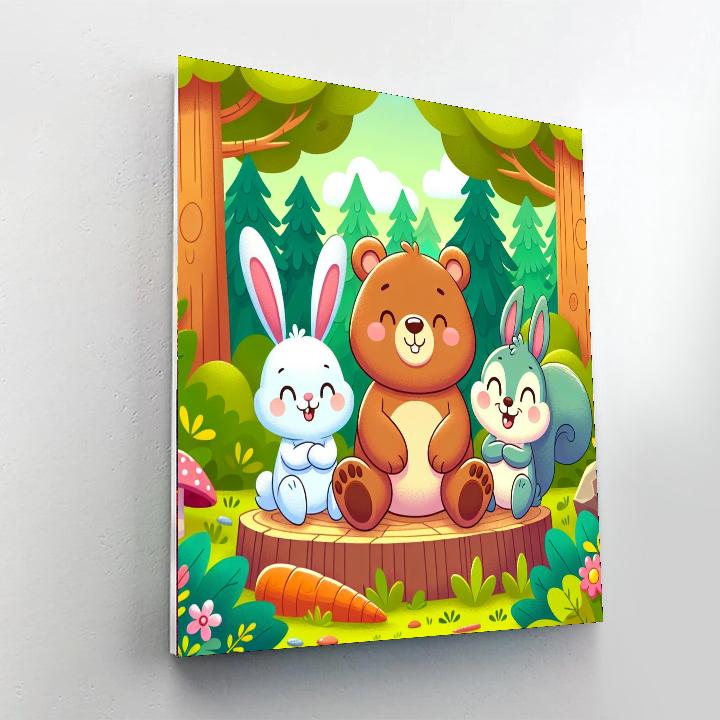 Animal Pals Adventure Painting Number Kit