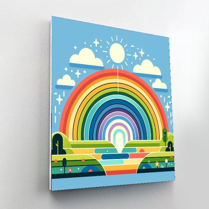 Radiant Rainbow Ride Paint By Number