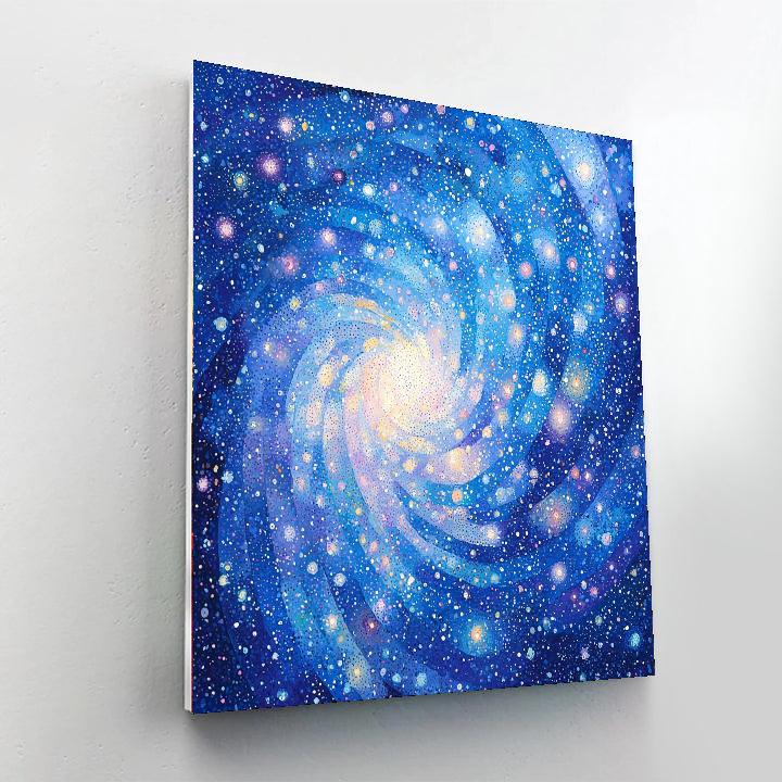 Georges Seurat Inspired Serene Cosmic Reflections  Paint By Numbers Art