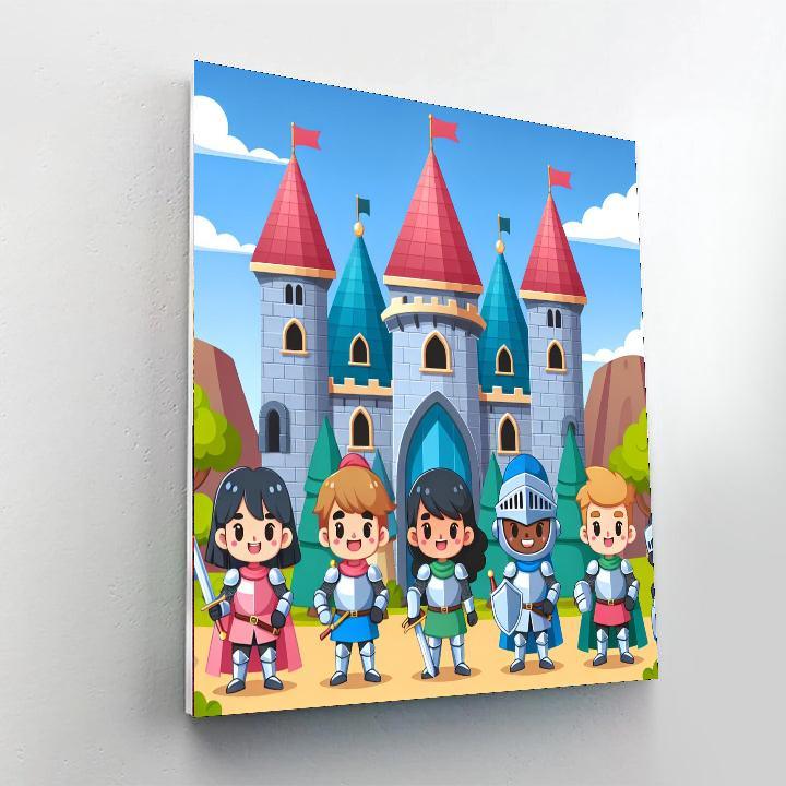Adventurous Castle Knights Paint By Numbers Kits