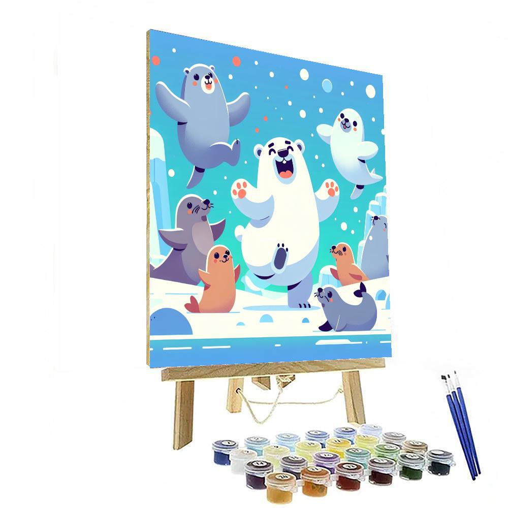 Polar Playdate With Arctic Animals Paint By Numbers Kits