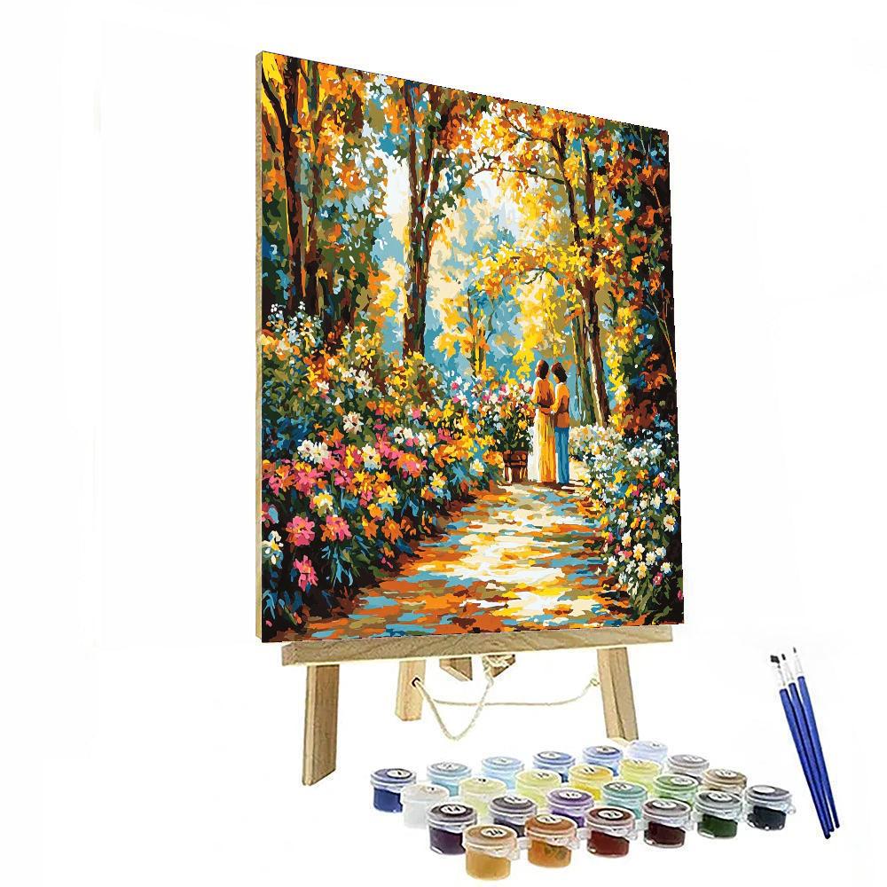 Tender Moments In The Garden Number Painting