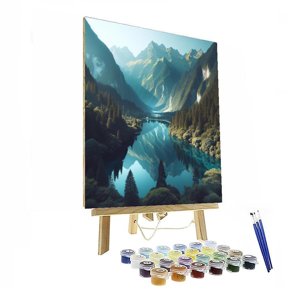 Azure Lake Serenity Painting By Numbers Kit