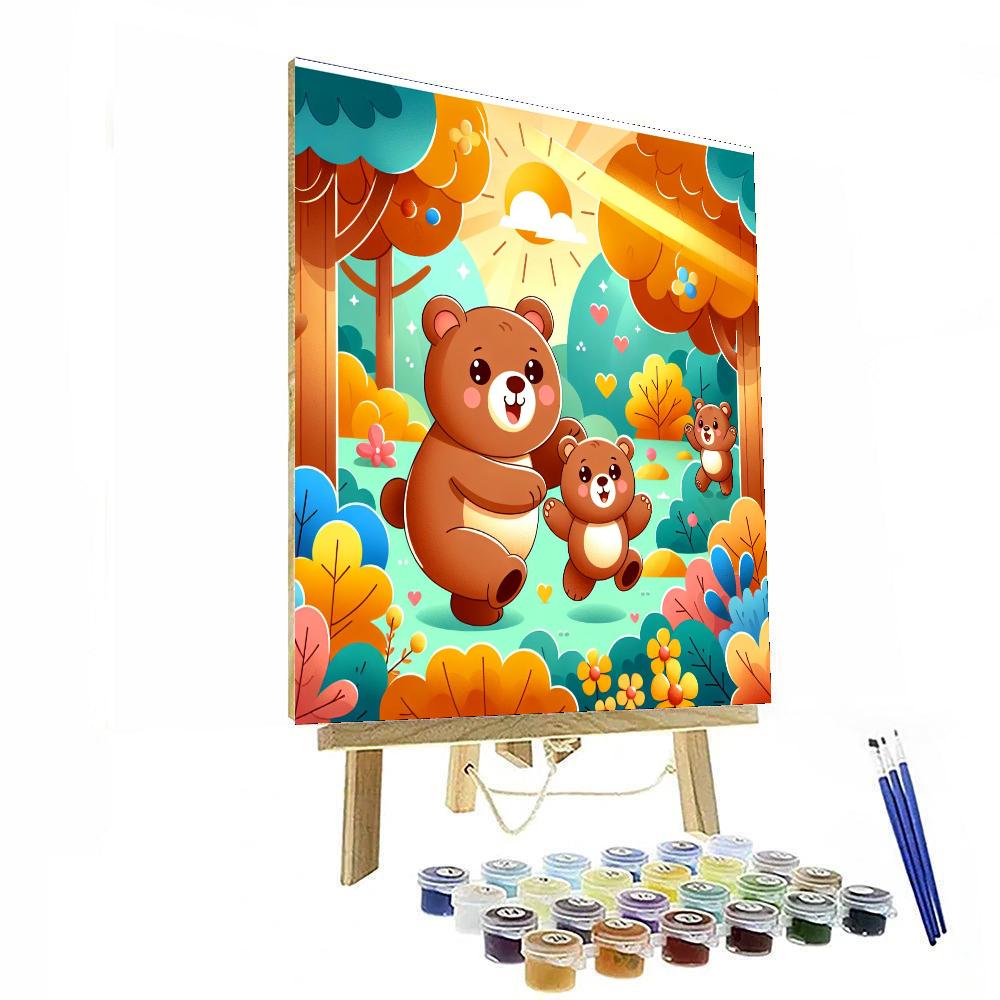 Adorable Animal Family Paint By Numbers Art