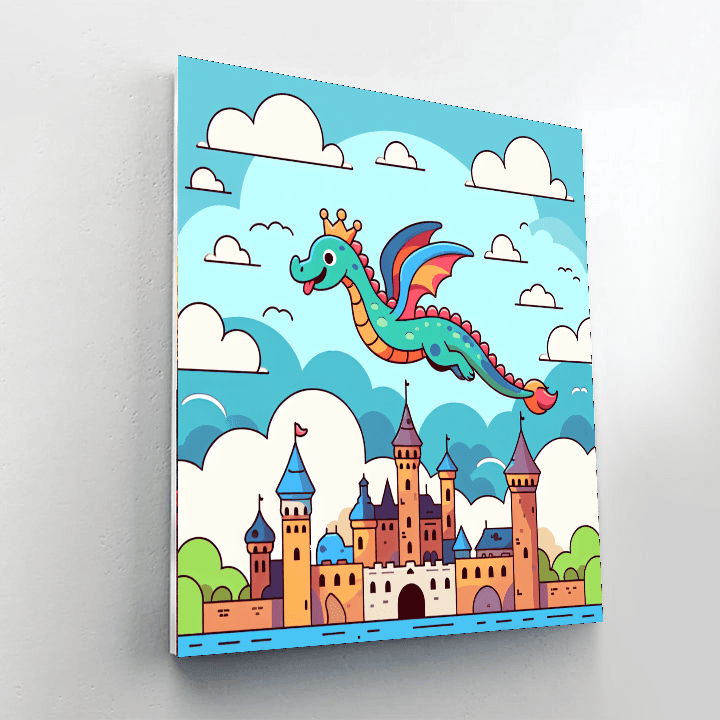 Fantasy Kingdom Of Dragons Paint By Color