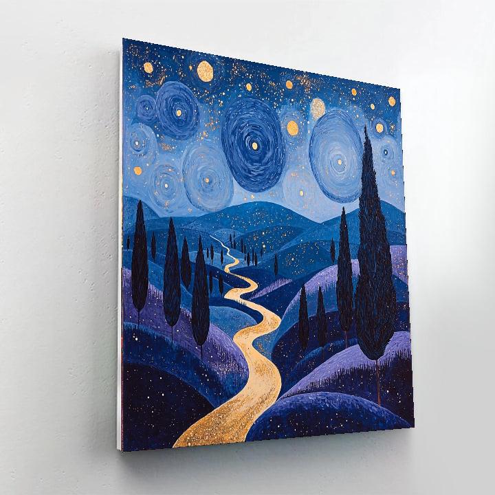 Paul Cézanne Inspired Serene Cosmic Whispers  Paint By Numbers Kits