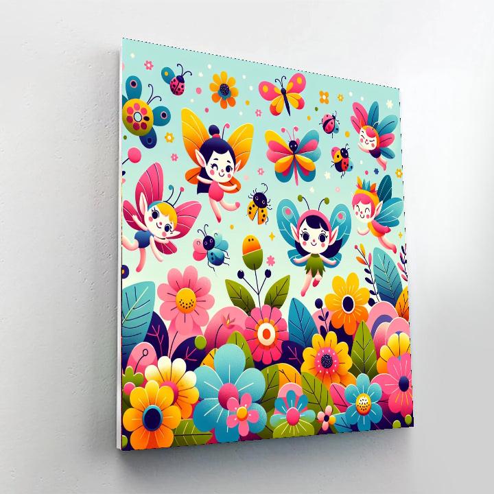 Playful Garden Pixies Paint By Numbers