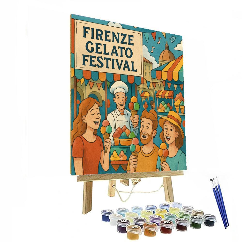 Firenze Gelato Festival - Italy Numbered Painting Kits