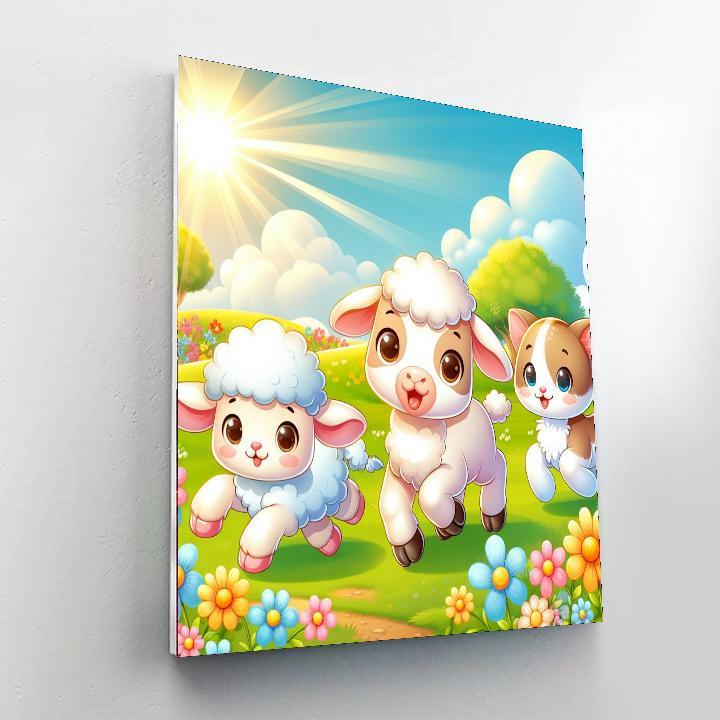 Curious Baby Animals Paint By Number