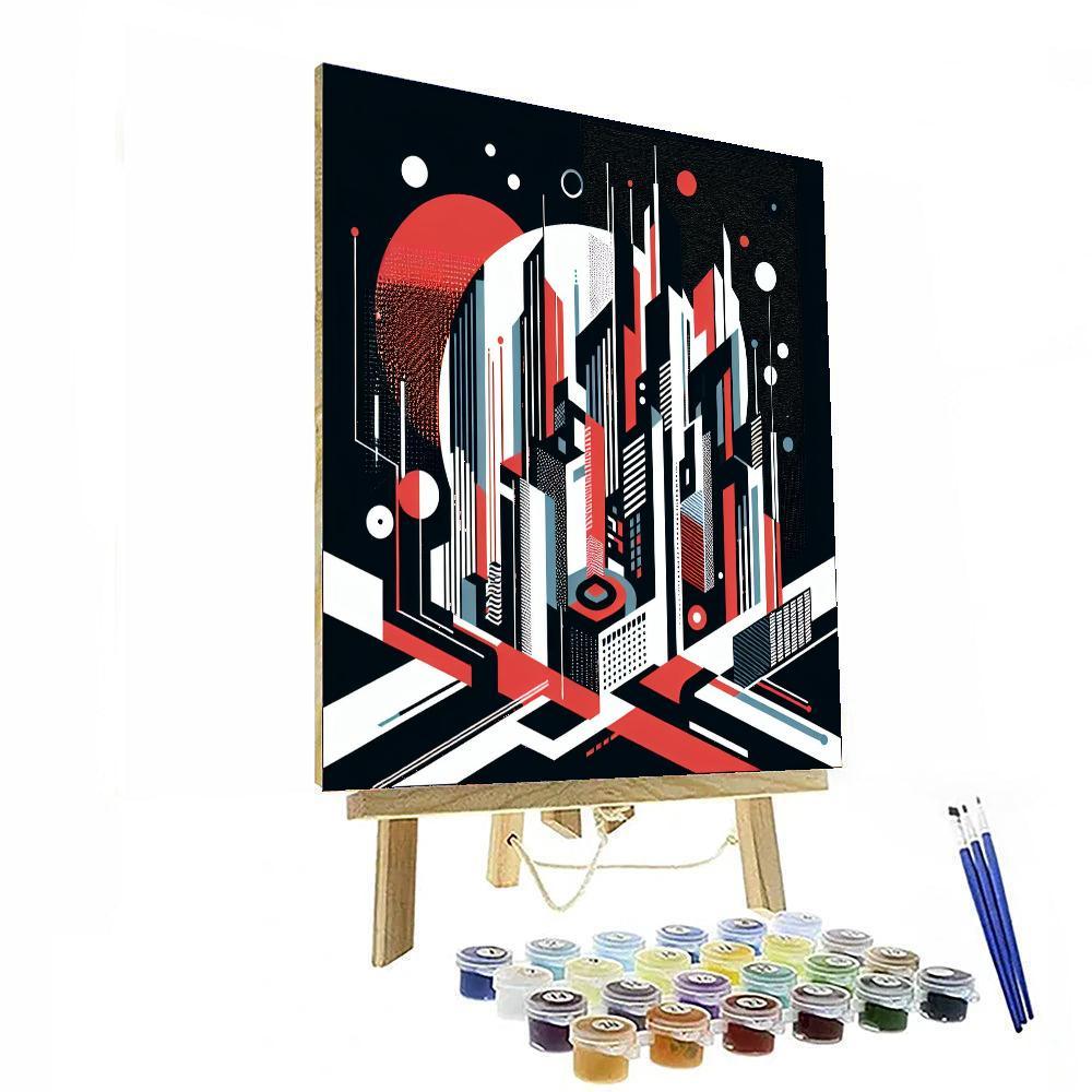 Abstract Urban Dreamscape Paint By Color