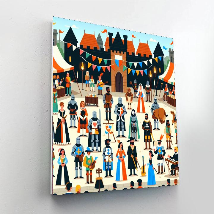 Medieval Festival Of Lights Painting By Numbers Kit