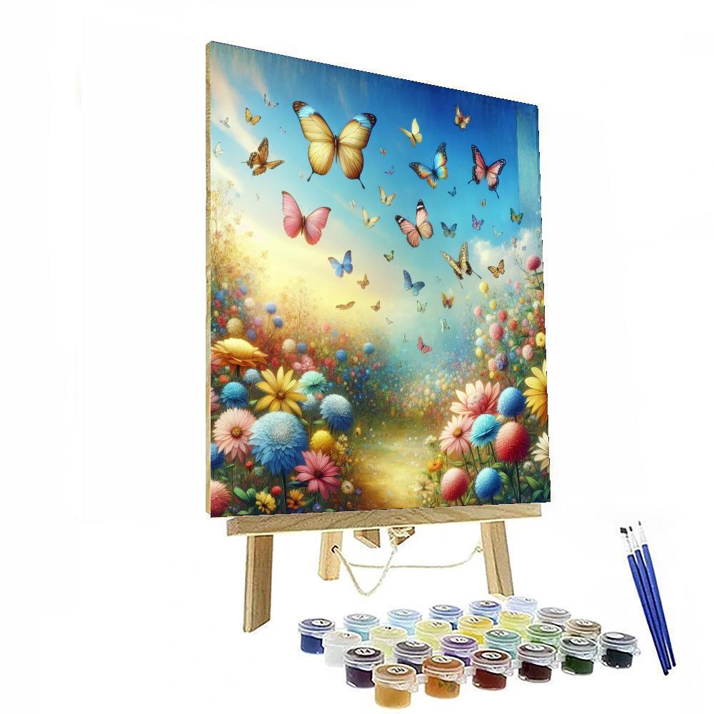 Colorful Butterfly Ballet Paint By Color