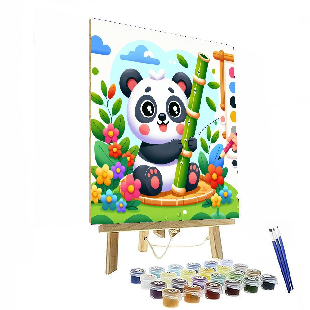 Adorable Baby Panda Numbered Painting Kits