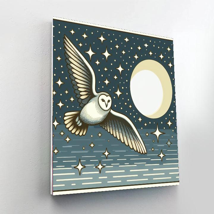 Moonlit Owl's Secret Painting By Numbers Kit
