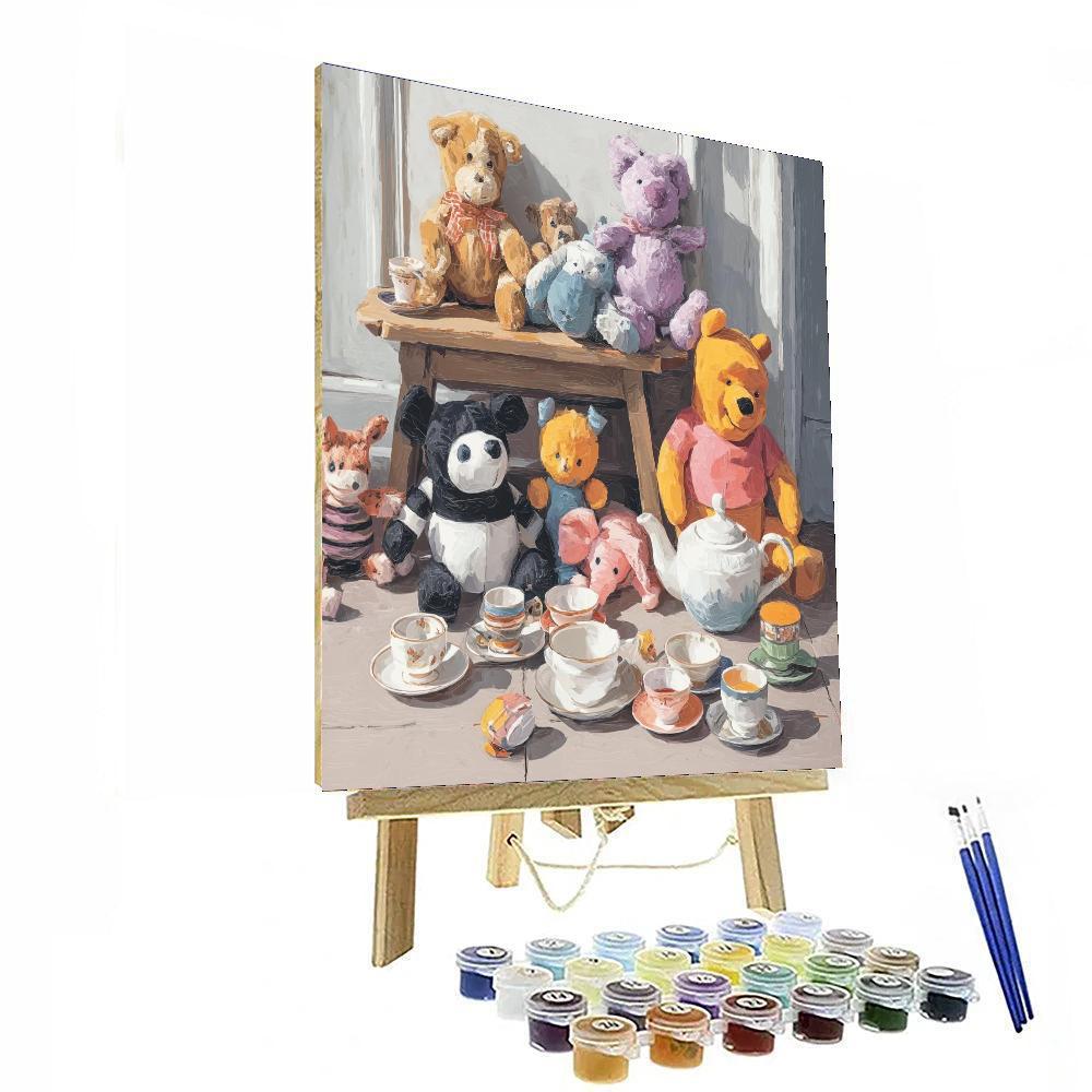 Tea Party With Teddy Number Painting