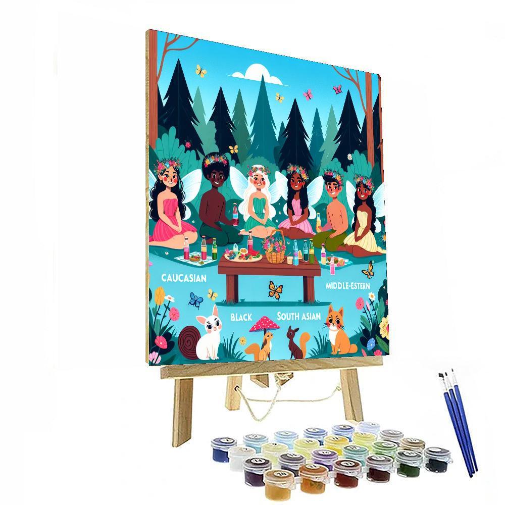 Fairytale Garden Picnic DIY Paint By Numbers