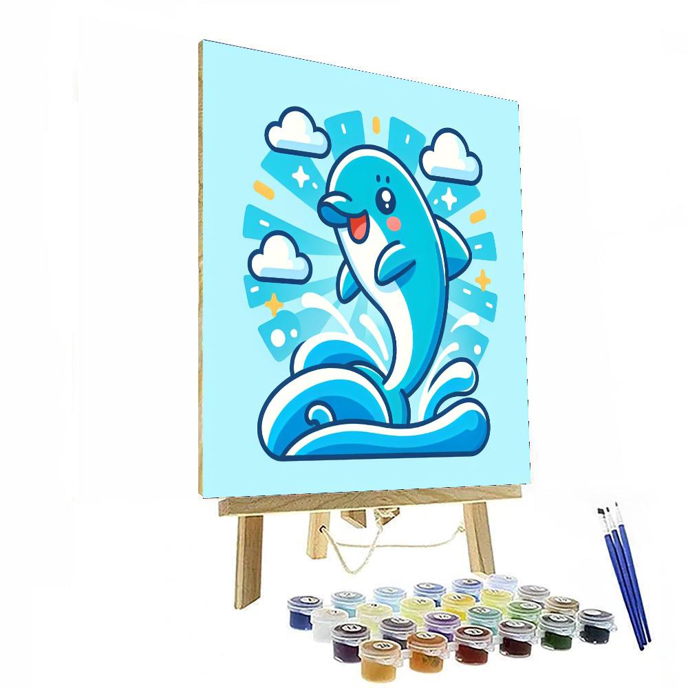 Sailing Dolphin Adventure Paint By Numbers Art