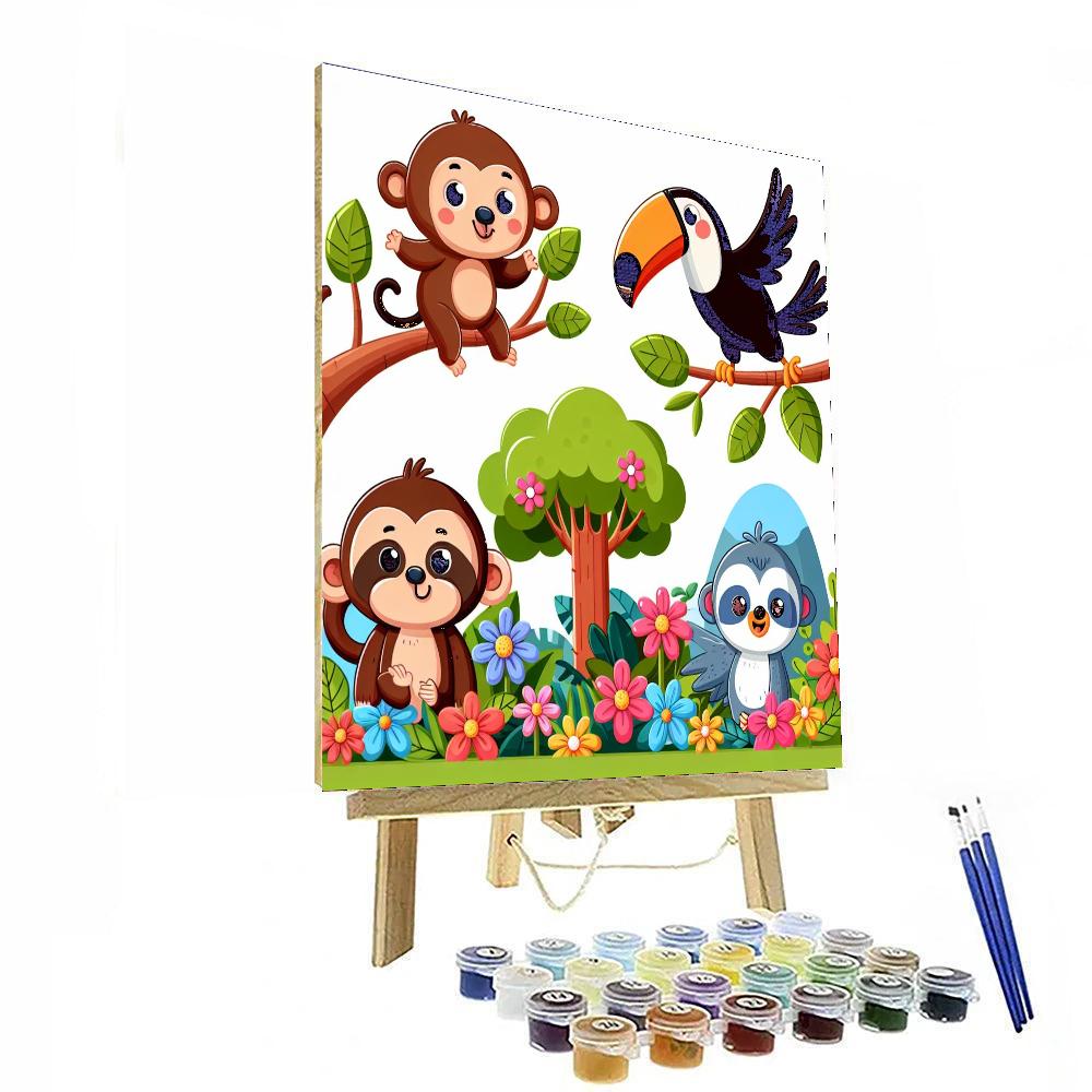 Exploring Jungle Friends Numbered Painting Kits