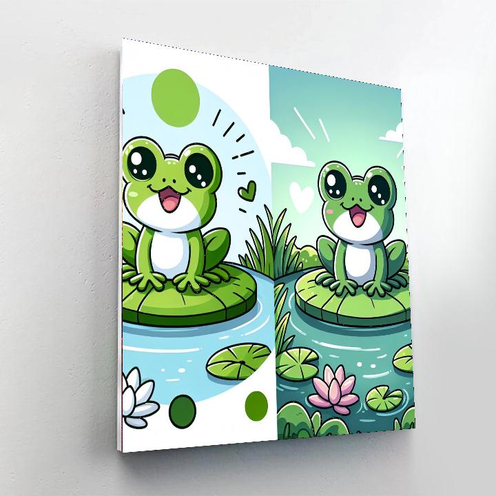 Fun Frog Painting By Numbers Kit