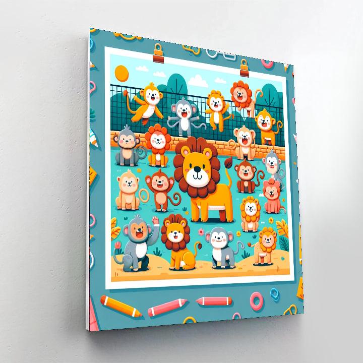 Zany Zoo Numbered Painting Kits