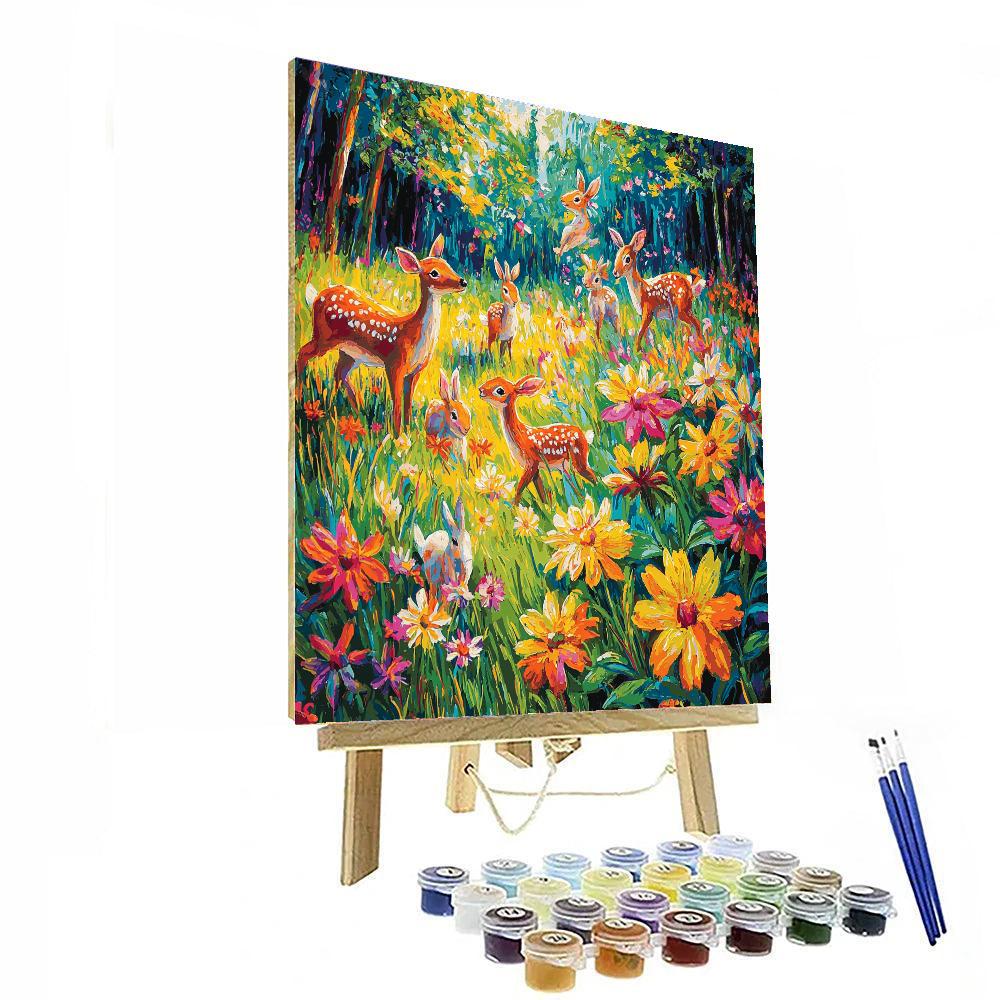 Franz Marc Inspired Animal Parade In The Meadow  Paint By Numbers Kits