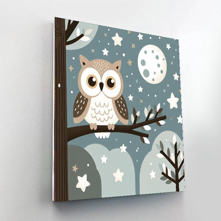 Curious Night Owl Paint By Numbers Art