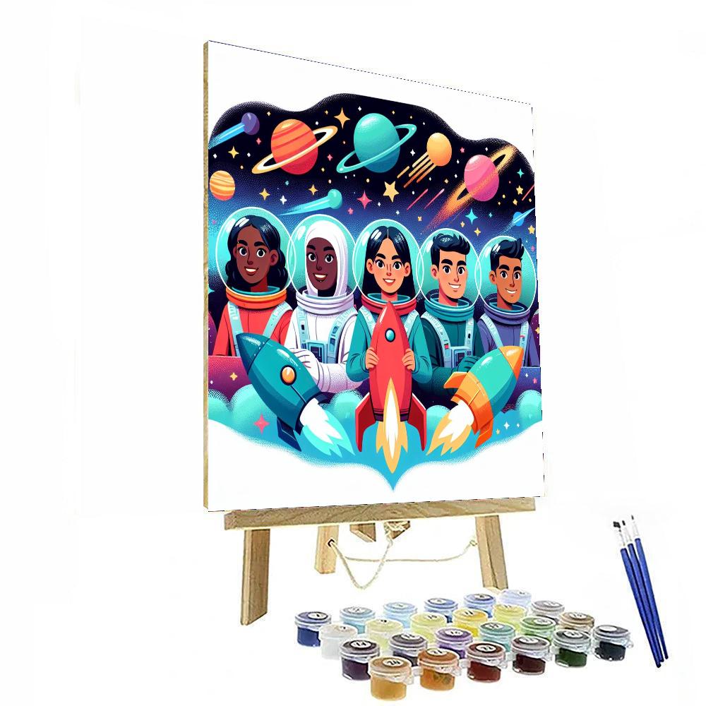 Outer Space Adventure Voyage DIY Paint By Numbers
