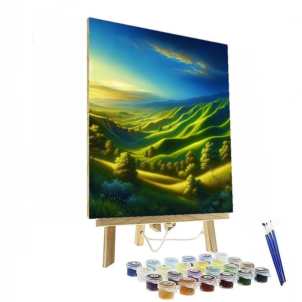 Lush Green Retreat Painting By Numbers Kit