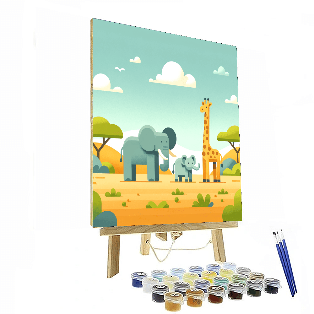 Animal Safari Adventure Paint By Numbers