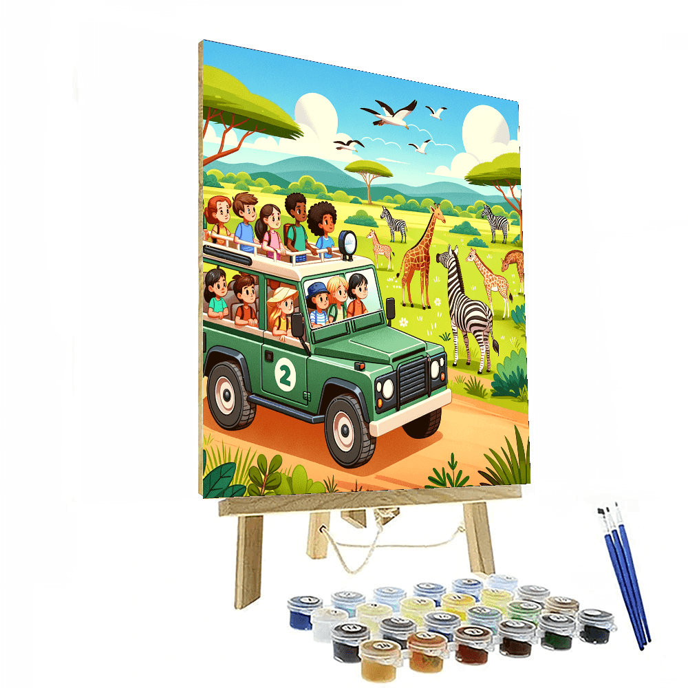 Wild Safari Ride DIY Paint By Numbers