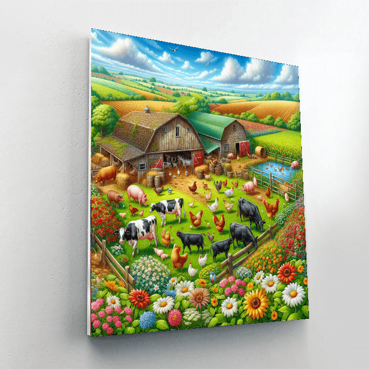 Cheerful Farm Life Paint By Numbers Kits